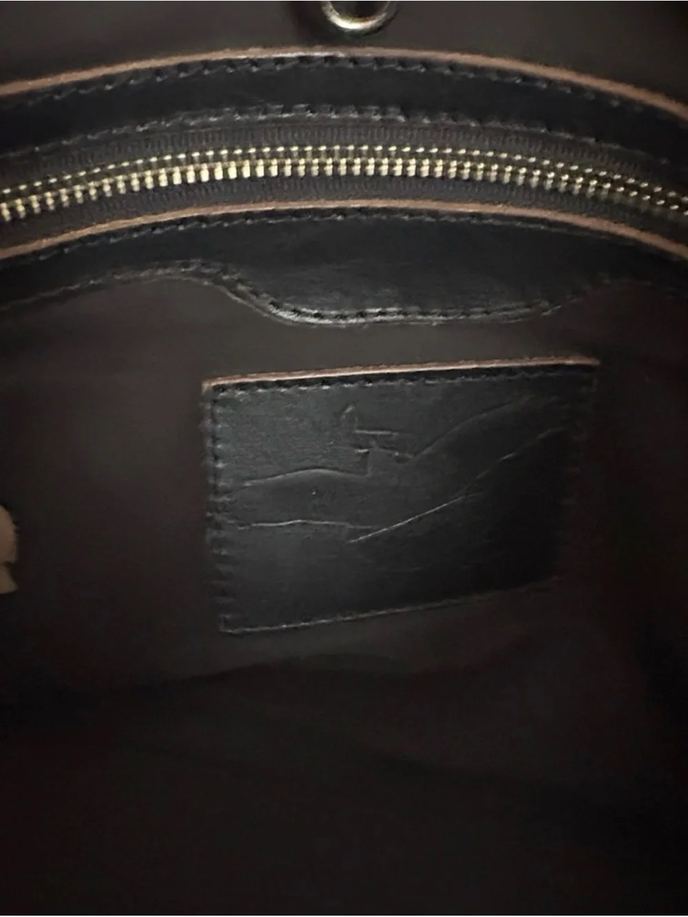 freebird Distressed Black and Brown Leather Tote